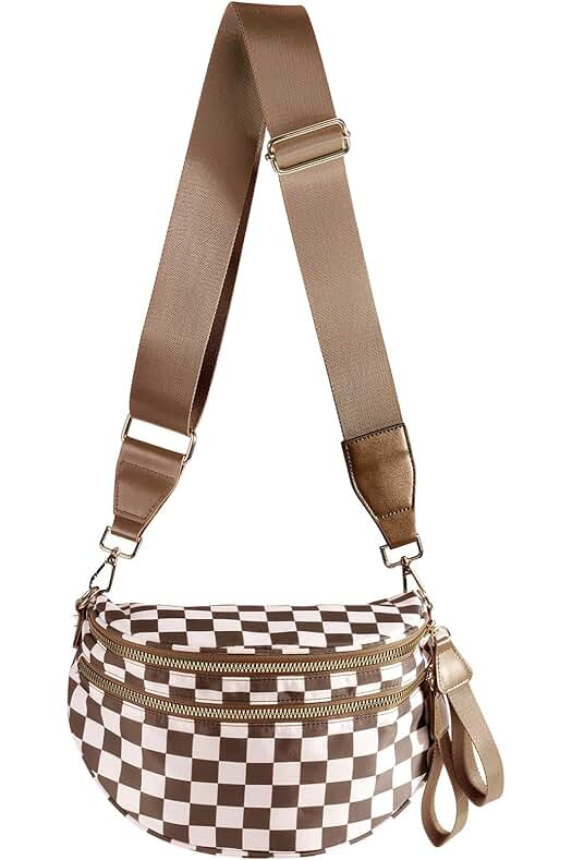 Brown Checkered Bag | Amazon (US)