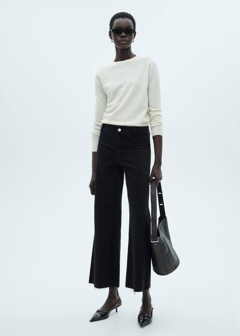 Jeans culotte high waist -  Women | Mango USA | MANGO (US)