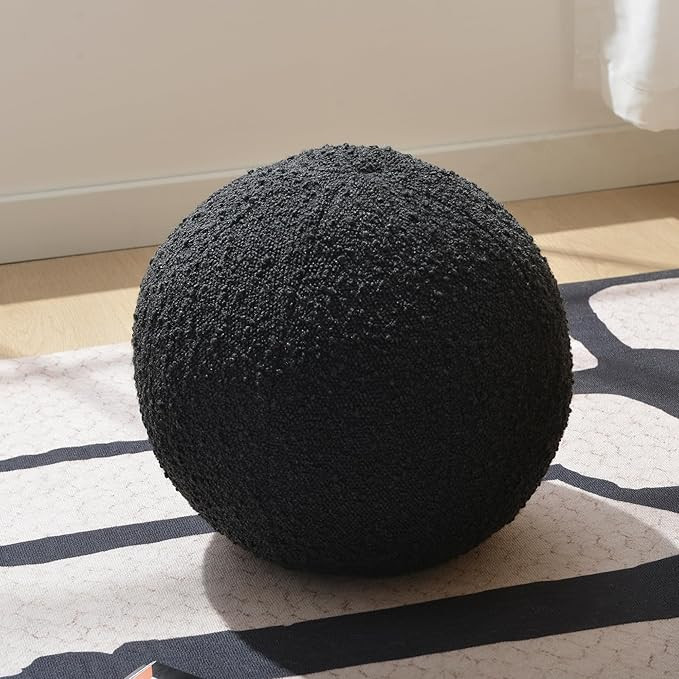 KINWELL 12 inch Boucle Ball Throw Pillow Nordic Round Toss Pillow Detachable Sphere Shaped Decora... | Amazon (US)