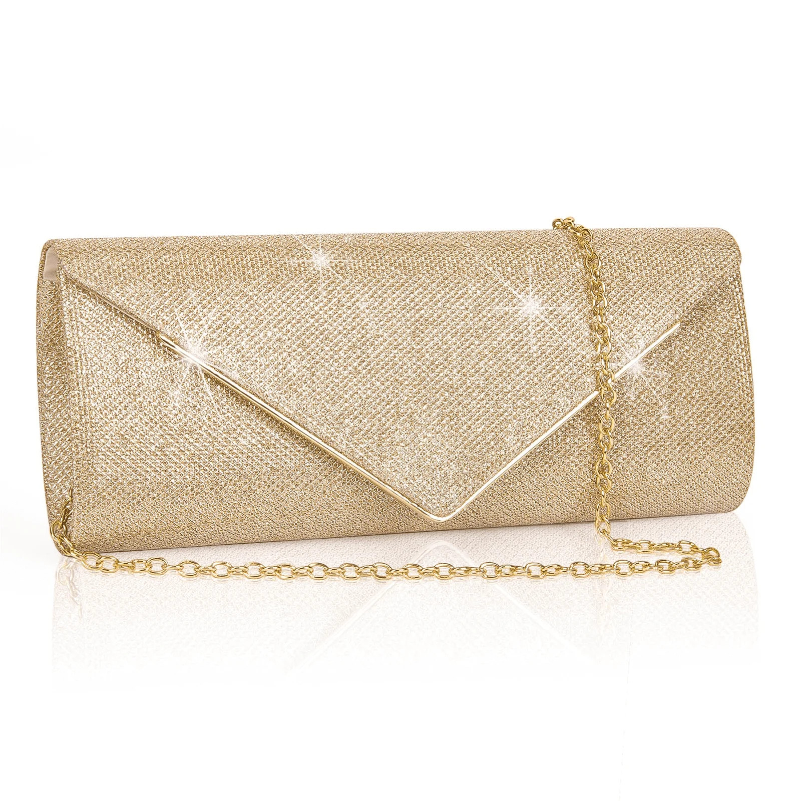 Evening Clutch Purses, Sparkling Envelope Evening Bag with Detachable Chain, Clutch Purses For fo... | Walmart (US)
