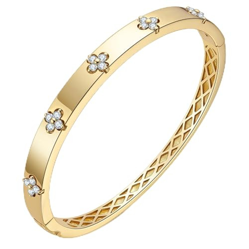 TIMELESSTAR Ideal Gifts Clover Bracelets for Women Hypoallergenic|Premium Moissanite|14K Gold Pla... | Amazon (US)
