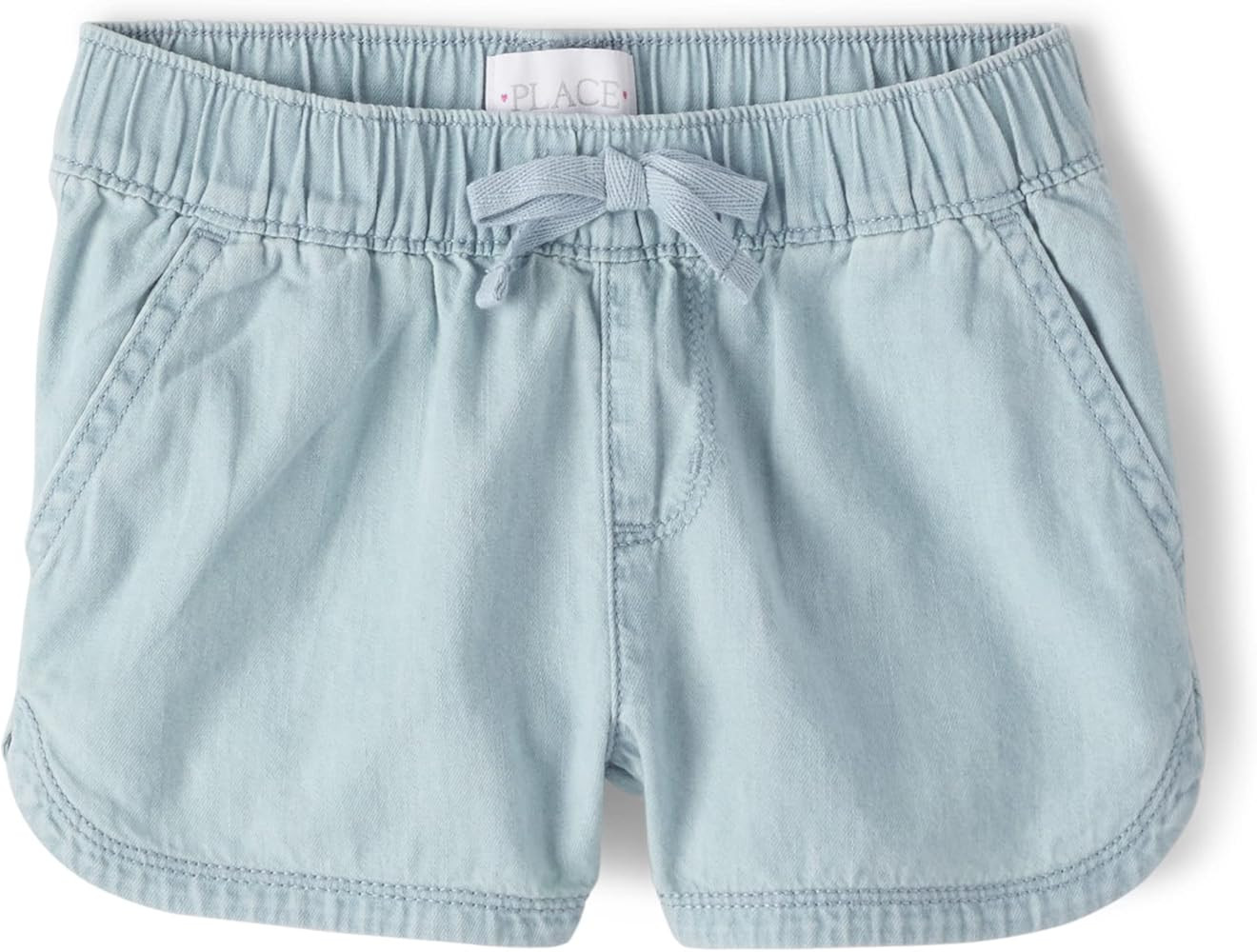 The Children's Place Girls' Denim Pull on Shorts | Amazon (US)