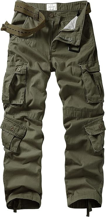 Men's Cargo Pants, Casual Outdoor Camo Pants, Relaxed Fit Work Pants with Multi Pockets | Amazon (US)