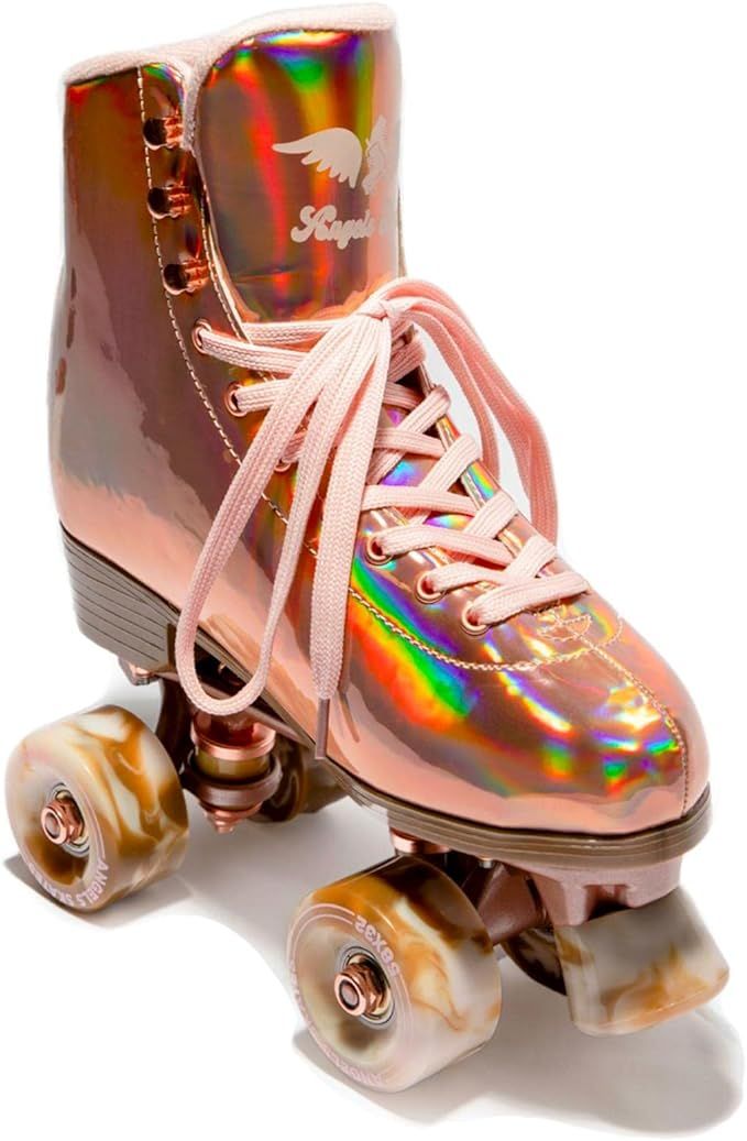 Angels Skates Kids' & Women's Roller Skates - Premium Quality PU Leather Quad Roller Skates - Adj... | Amazon (US)