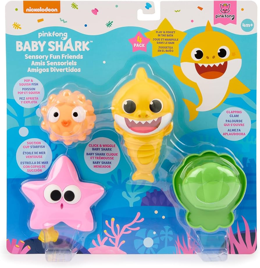 Baby Shark Sensory Fun Friends, 4 Pack, Fidget Toys, Develop Sensory Skills (4+ Months) | Amazon (US)