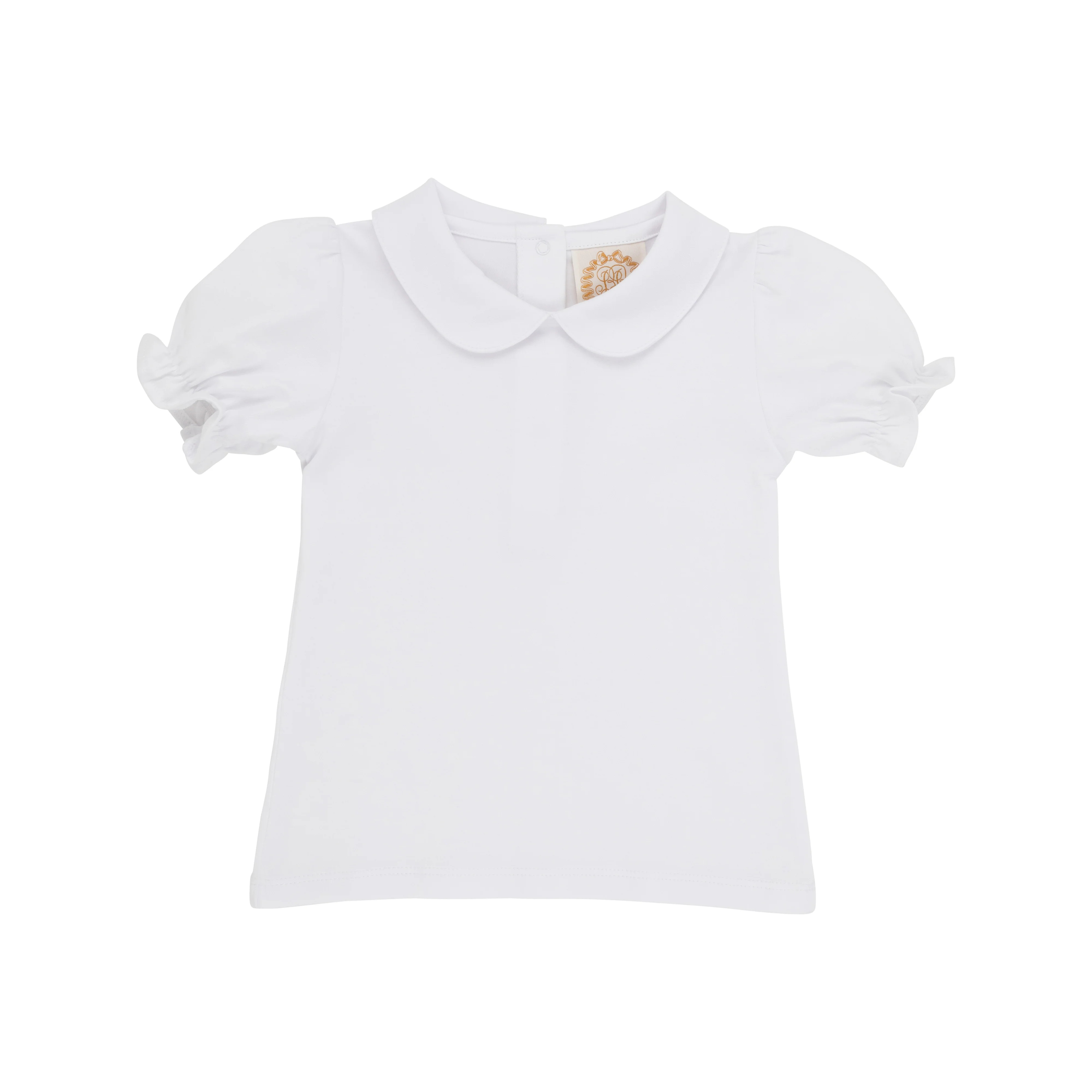 Maude's Peter Pan Collar Shirt & Onesie (Short Sleeve Pima) - Worth Avenue White | The Beaufort Bonnet Company