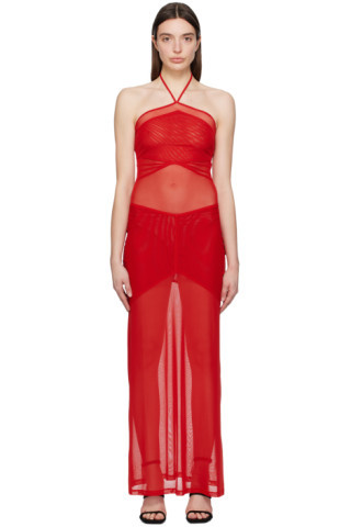 Red Serena Maxi Dress | SSENSE