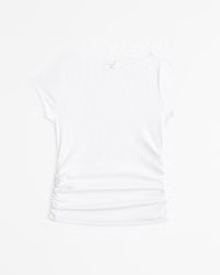 girls side ruched slash tee | girls tops | Abercrombie.com | Abercrombie & Fitch (US)