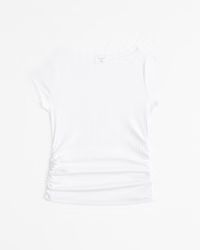 girls side ruched slash tee | girls tops | Abercrombie.com | Abercrombie & Fitch (US)