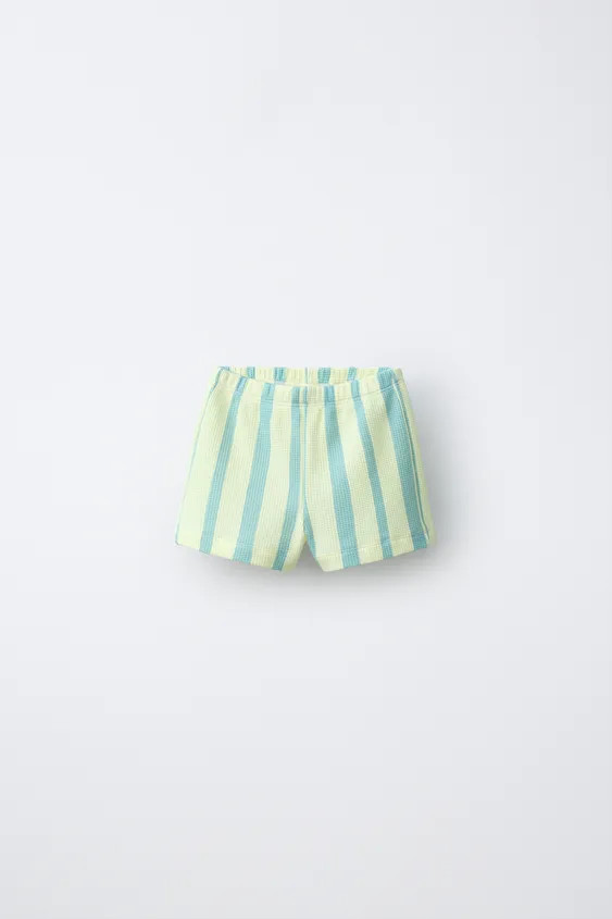 WAFFLE STRIPED SHORTS | Zara US