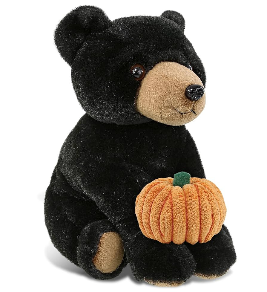 DolliBu Floppy Black Bear Stuffed Animal with Pumpkin Decor and Name Personalization - Pumpkin Pl... | Amazon (US)
