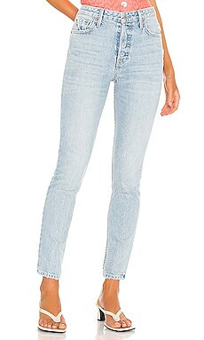 LPA x GRLFRND Amaris Jean in Vintage Light Indigo from Revolve.com | Revolve Clothing (Global)