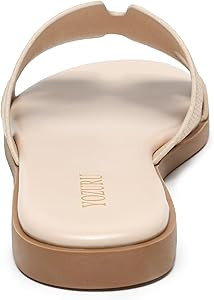 Yozuru Womens Flat Sandals Open Toe Dressy Summer Sandals Comfortable Casual Slip on Leather Slid... | Amazon (US)