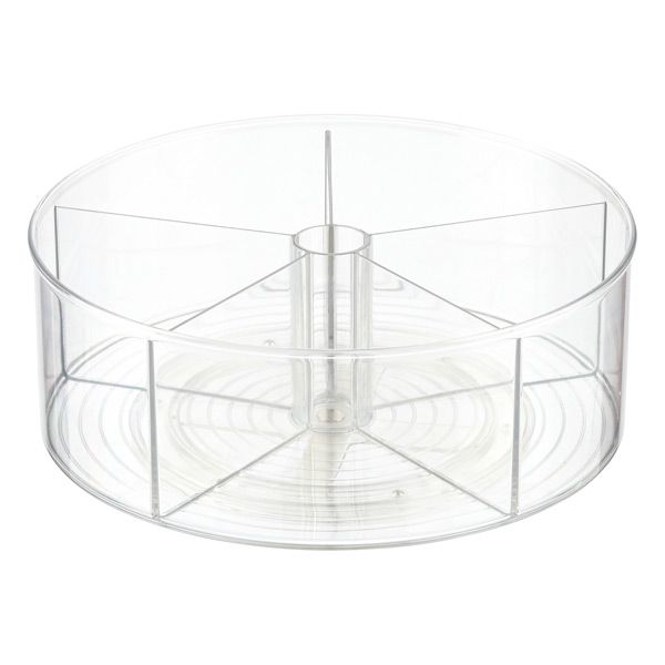 IDESIGN Linus 11" Divided Turntable Clear | The Container Store