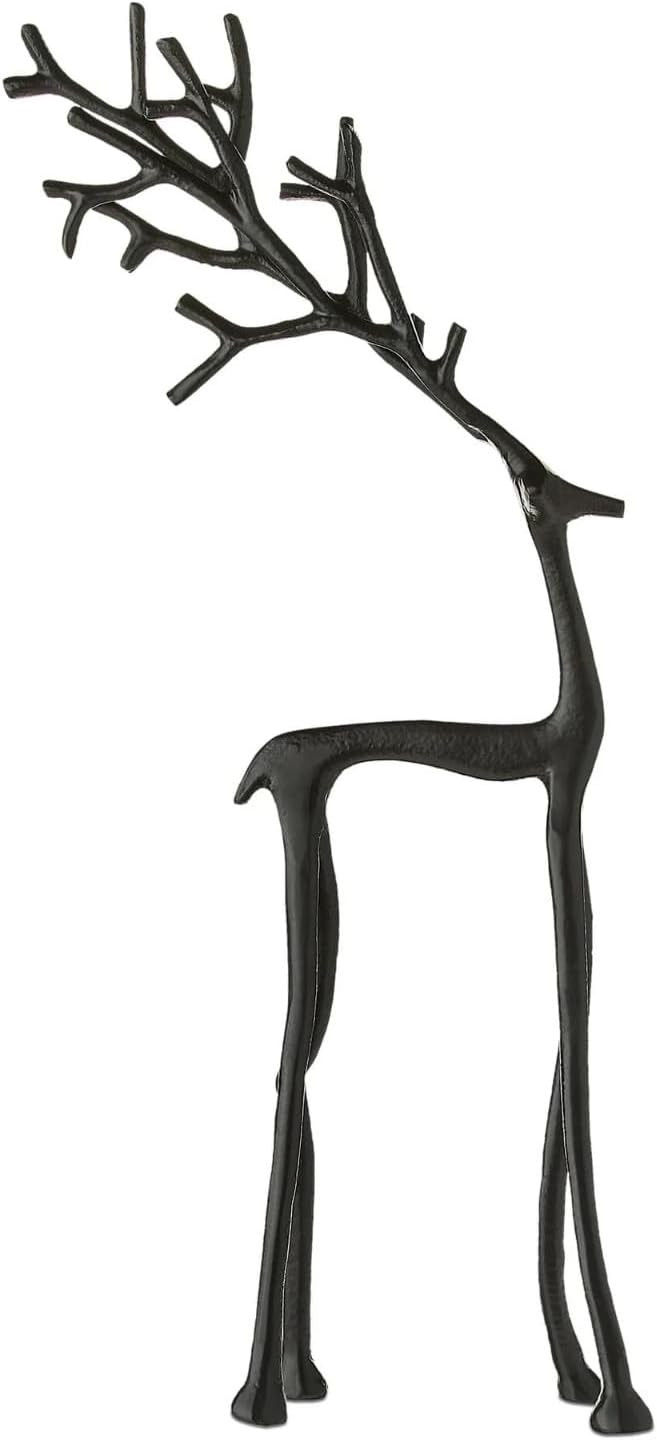 2025 Christmas Decorations - Set of 2 Black Reindeer Statues - Modern Xmas Figurines - Elegant In... | Amazon (US)