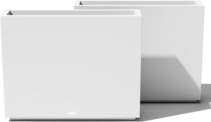 Veradek Block Series Span Plastic Planter - Tall Rectangular Planter for Indoor or Outdoor Patio/... | Amazon (US)