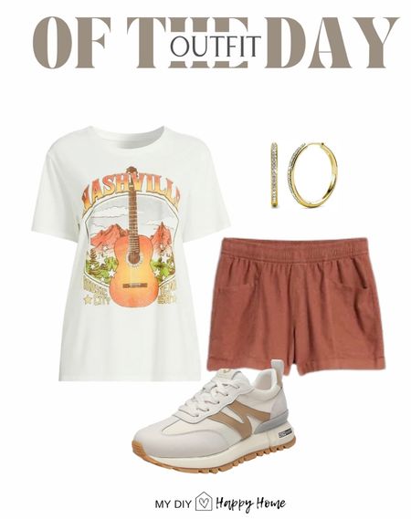 Todays OOTD

Graphic T-shirt 
Linen shorts*
Sneakers 
No shoe socks 
Gold hoop earrings 

*my exact shorts are from last year… but I linked this years version in the “shop related products” section of this post. 

#LTKmidsize #LTKshoecrush #LTKover40