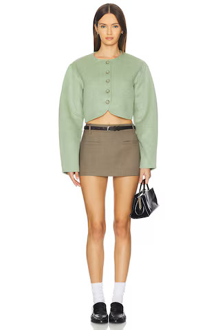 Angelina Jacket in Mint | Revolve Clothing (Global)