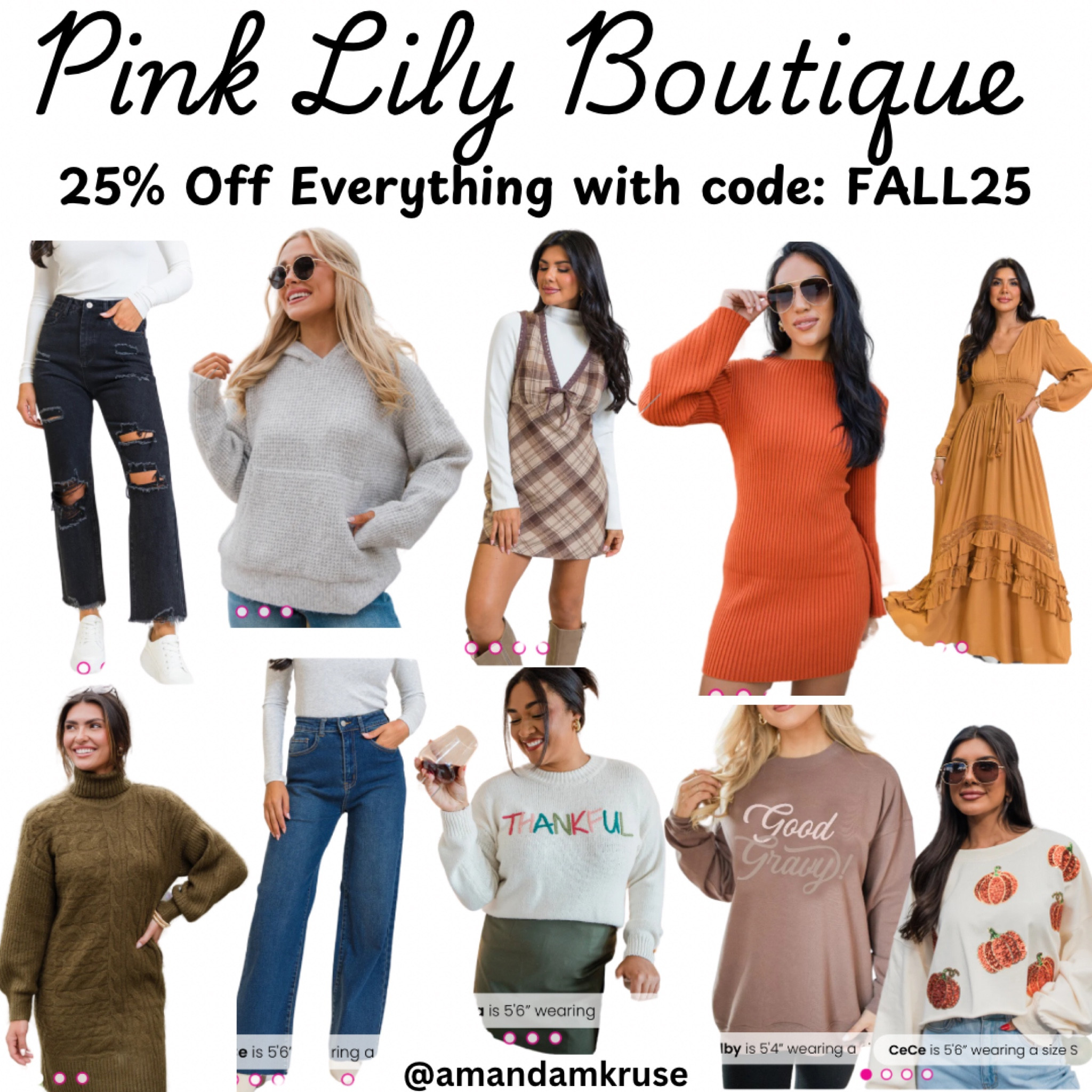 25% off everything at Pink Lily Boutique! 

Fall fashion, mom jeans, plaid dress, fall dress, sweater dress, fall wedding guest dress, graphic sweatshirt 

#LTKSeasonal #LTKSaleAlert #LTKFindsUnder100