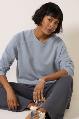 PERFECTWHITETEE Women's Alexi Sweatshirt, Size Medium, Turbulence Blue | Evereve