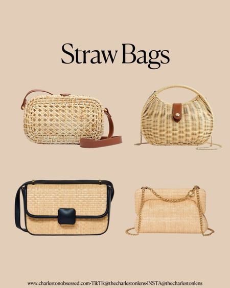 Finish off your spring and summer outfits with a little straw bag. Perfect for vacation or summer events al fresco! 

#LTKSeasonal #LTKitbag #LTKtravel