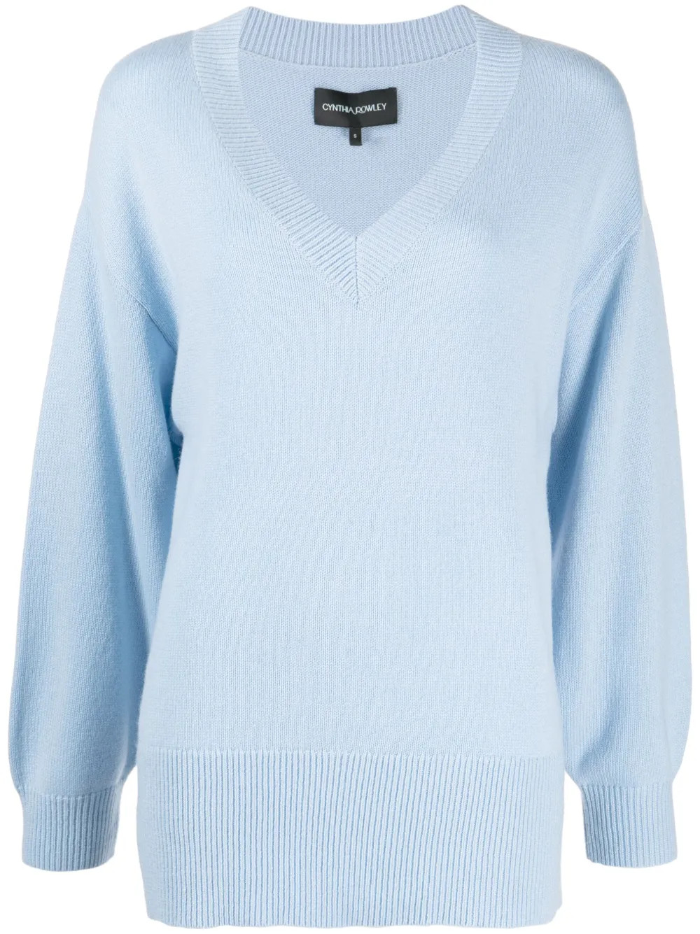 ribbed-trim V-neck jumper | Farfetch Global