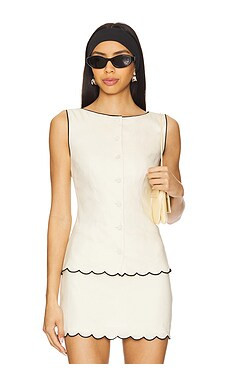 Tularosa Tashi Top in Ivory & Black from Revolve.com | Revolve Clothing (Global)