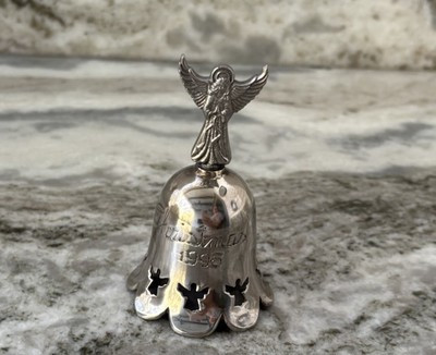 INTERNATIONAL SILVER 1996 Christmas Annual Silver Bell Topped with Angel | eBay | eBay US