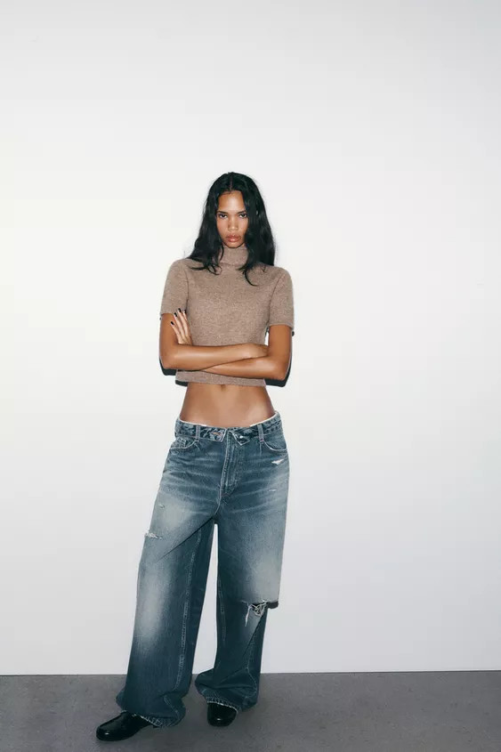 SOFT KNIT SHORT SLEEVE JUMPER | Zara US