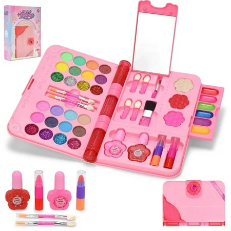 Makeup Kits for Little Girls - 48 PCS Kids Makeup Set for Girls Washable Make Up Starter Kit Girls Makeup Kit for Kids Age 8-12 Kids Christmas Gifts for Girls | Walmart (US)