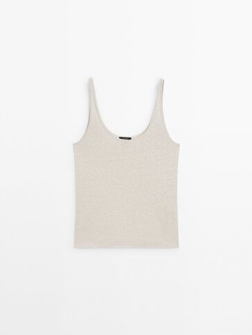 100% linen strappy top | Massimo Dutti (US)