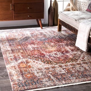 nuLOOM Vintage Faded Olden Tribal Medallion Rust Rug (5' x 7'9) | Bed Bath & Beyond