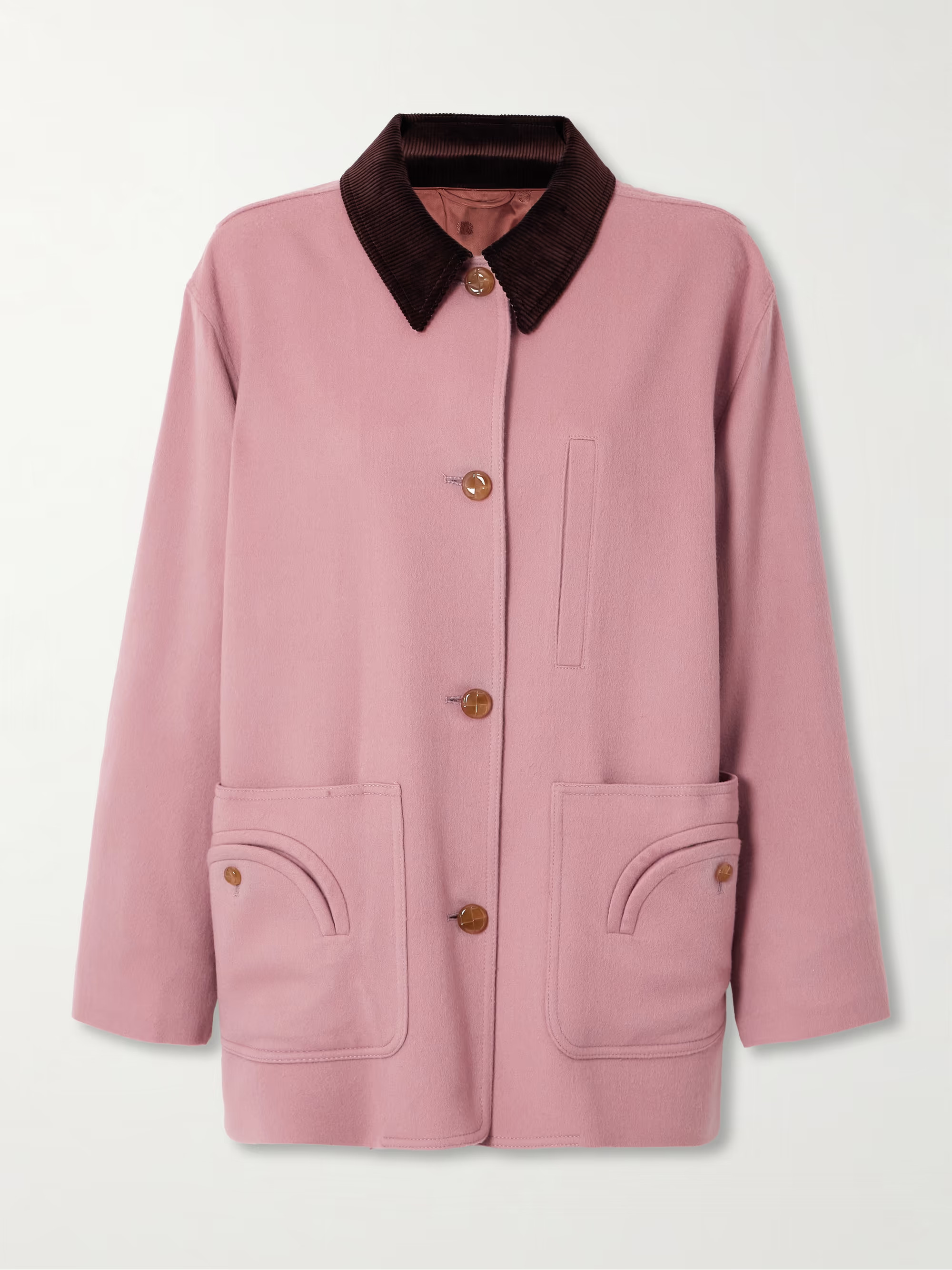 Mystere Clelia corduroy-trimmed wool and cashmere-blend jacket | NET-A-PORTER (US)