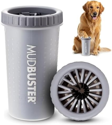 Dexas MudBuster Portable Dog Paw Cleaner, Premium Quality Large Gray Pet Accessory | Amazon (US)