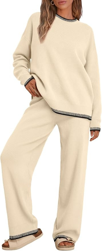 LILLUSORY 2 Piece Knit Lounge Sets Womens Matching Sweater Sets | Amazon (US)