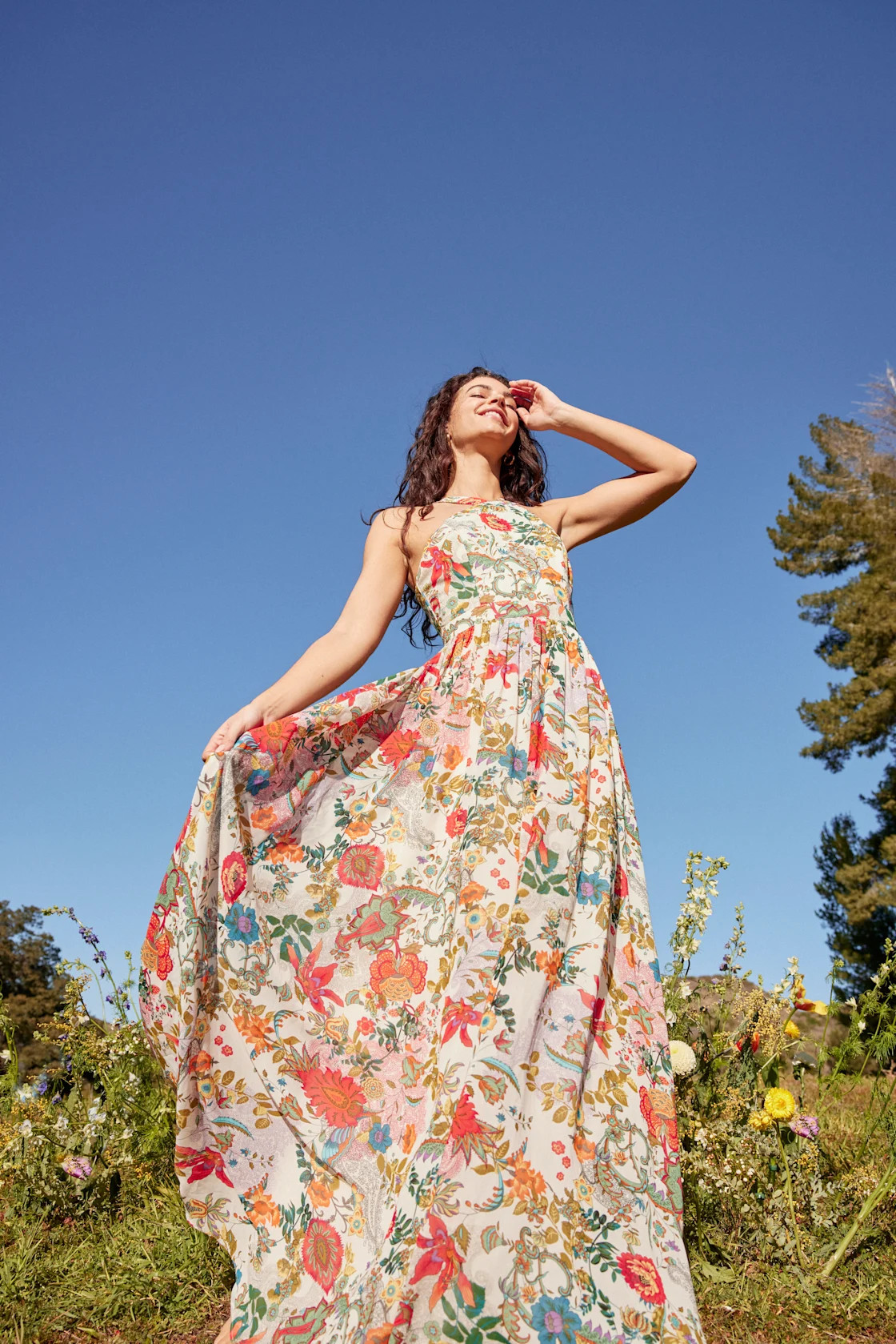 Lilja Cream Floral Print Maxi Dress | Lulus (US)