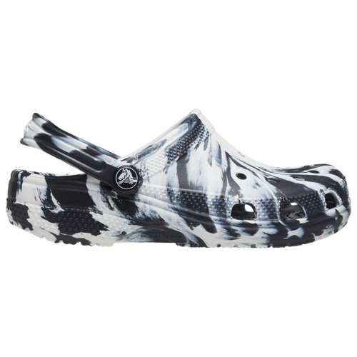 Girls Crocs Classic Marbled Clogs - Girls' Grade School Shoe White/Black Size 04.0 | Kids Foot Locker (US)