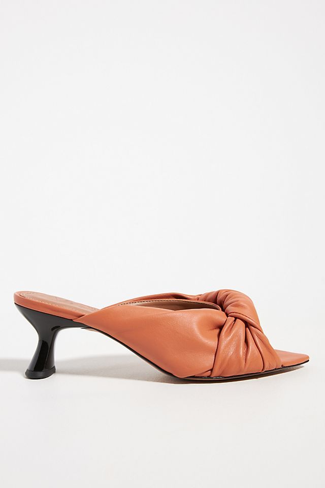 Puffy Knotted Heeled Mules | Anthropologie (US)