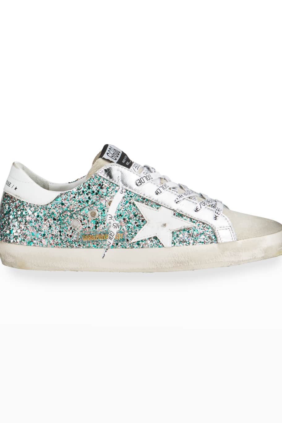 Golden Goose Super Star Multicolor Glitter Low-Top Sneakers | Neiman Marcus