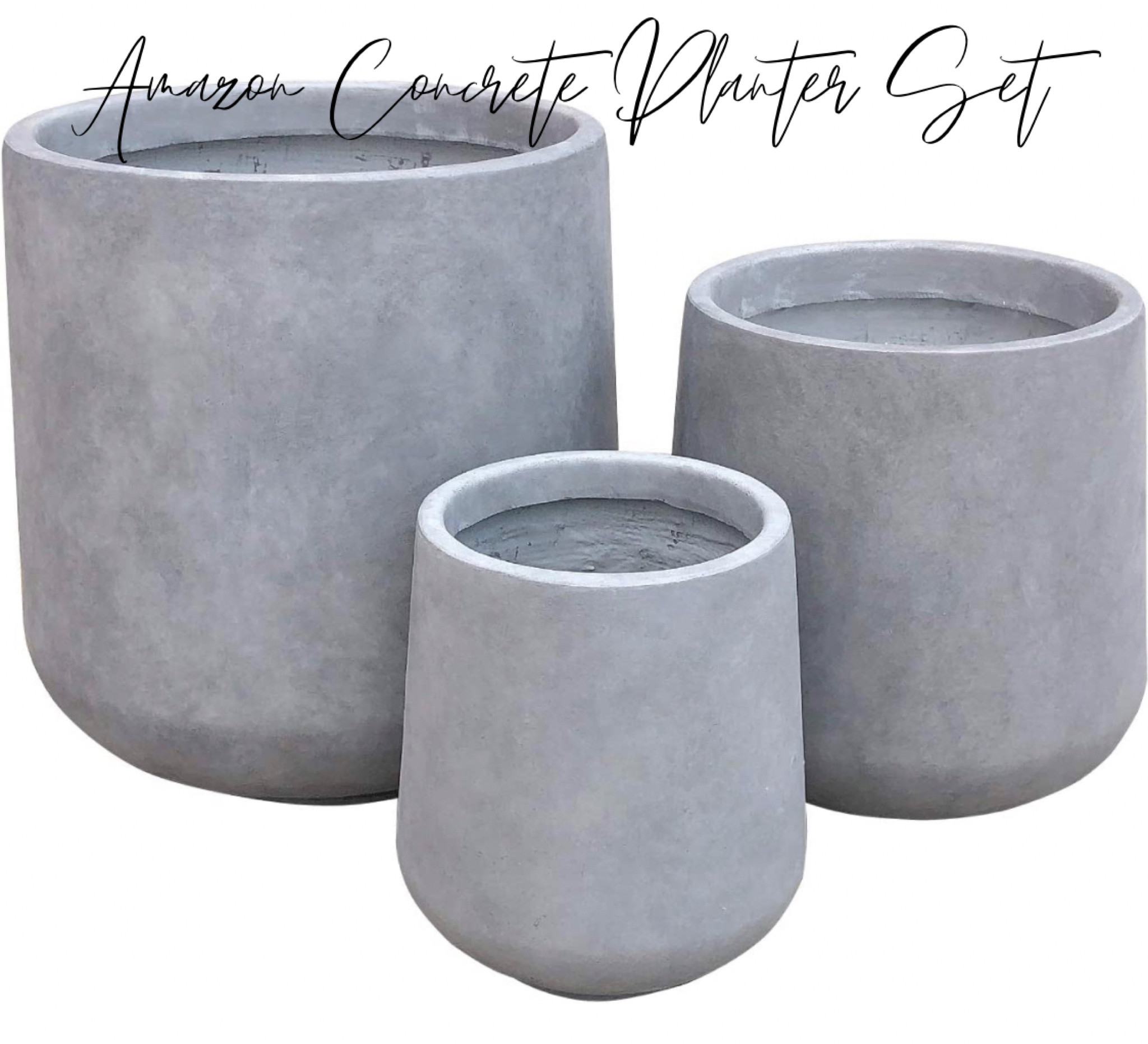 HOT 🔥🔥 Concrete Planter Set! Perfect indoor or outdoor to spruce up any space! 

#LTKhome #LTKstyletip