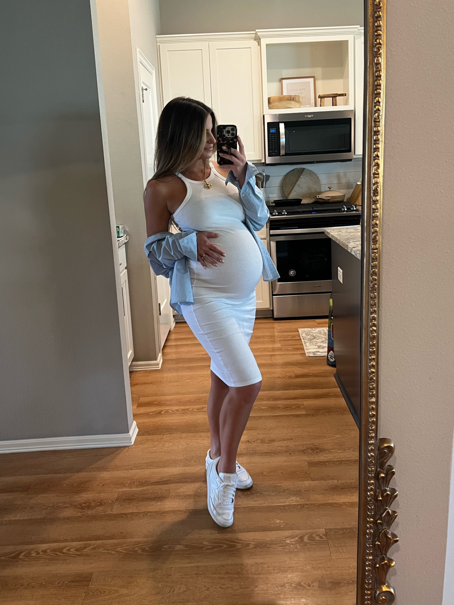 size small dress and shirt 

Bump style, bump outfits 

#LTKbump