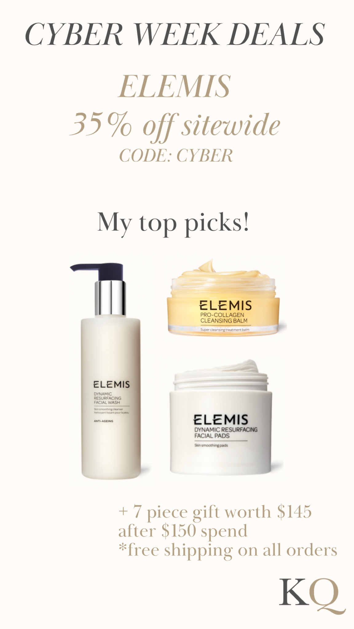 Elemis Black Friday cyber week sale
Gift guide skincare gifts for her
Code: cyber for 35% off

#LTKCyberweek #LTKGiftGuide #LTKHoliday