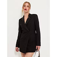 Black Sparkle Blazer Long Sleeves Mini Dress | George at ASDA