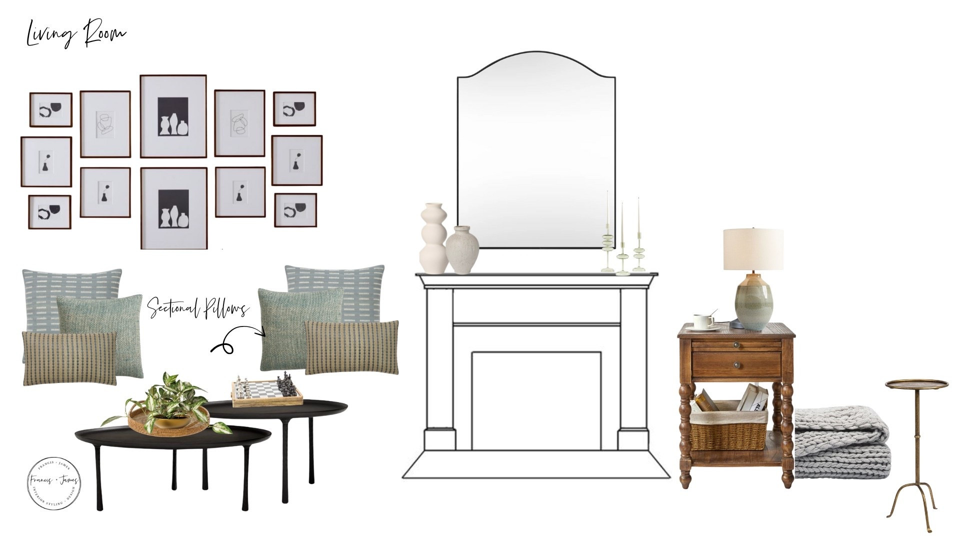 Living room, living room updates, mirror, living room mirror, gallery wall, pillows, blue sectional pillows, coffee table, end tables, vases for mantle, mantle styling, easy end tables, large mantel mirror, nesting tables, coffee table styling, easy living room 

#LTKFamily #LTKHome #LTKFindsUnder50