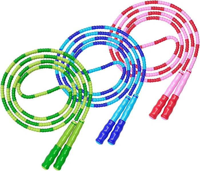 Leeboom Jump Rope, Adjustable Length Tangle-Free Segmented Soft Beaded Skipping Rope, Fitness Jum... | Amazon (US)