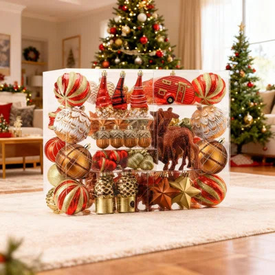 103-Piece Christmas Ornament Set, Durable & Stylish Decorations With Unique Shapes & Colors, Perfect For Christmas Tree, Holiday Parties & Home Decora | Wayfair North America