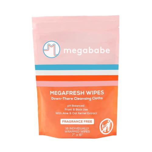 Megababe Megafresh Wipes | Unscented Cleansing Wipes for the Intimate Area | Summer and Hot Weather Essential | pH Balanced, Front & Back Use | 16 Individually Wrapped Wipes (Pack of 1) | Amazon (US)