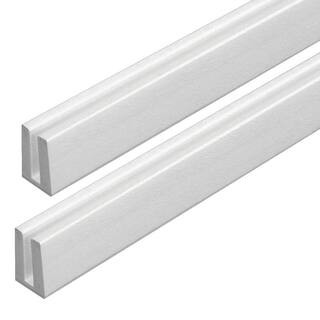 Veranda 8 ft. White Vinyl Lattice Cap Moulding-73004058 - The Home Depot | The Home Depot