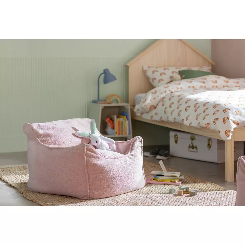 Buy Kaikoo Kids Single Chair Boucle Bean Bag - Off White | Bean bags | Argos | argos.co.uk