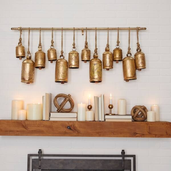 Bohemian Rustic Decorative Tibetan Inspired Cow Bell Collection - Silver, Gold, Bronze and Matte ... | Bed Bath & Beyond